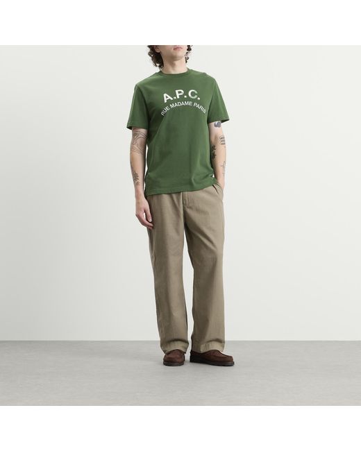A.P.C. Green Vintage T-Shirt for men