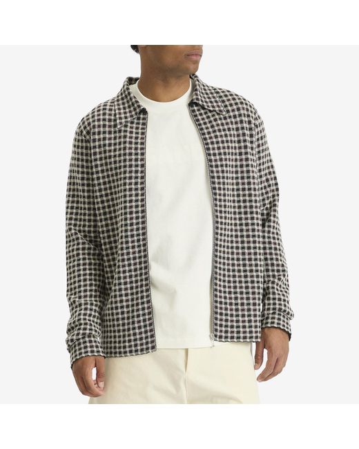 Jil Sander Black Wool Check Zip Through for men