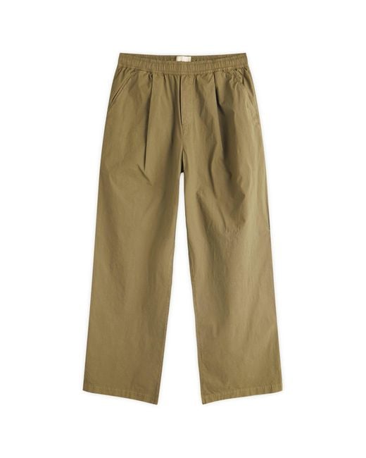 Folk Green Drawcord Loose Trousers for men