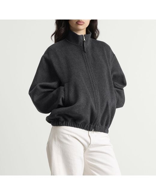 NOTHING WRITTEN Black Plaza Zip Blouson