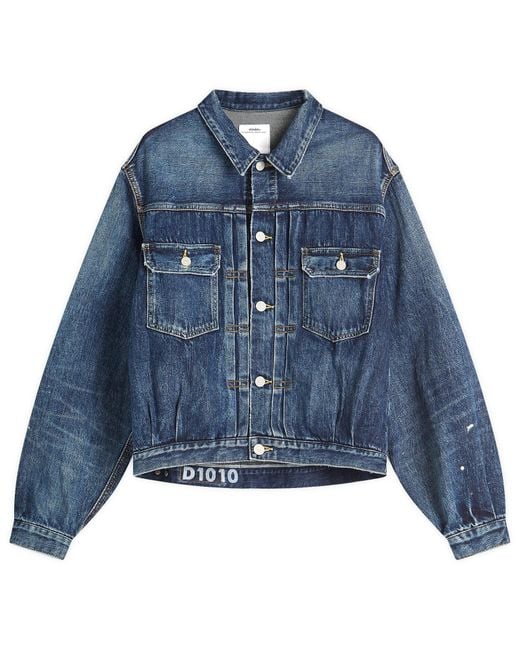 Visvim Blue Ss 101X Damaged 1010 Jacket for men