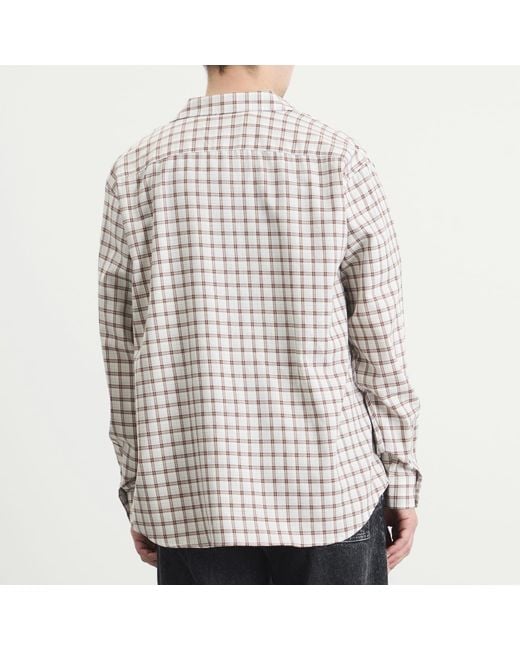Palmes Gray Cotton Merino Shirt for men