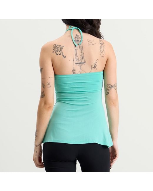 Peachy Den Green Nia Kylie Halter Top