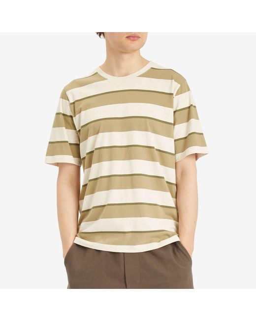 Folk Natural Melange Shadow Stripe T-Shirt for men