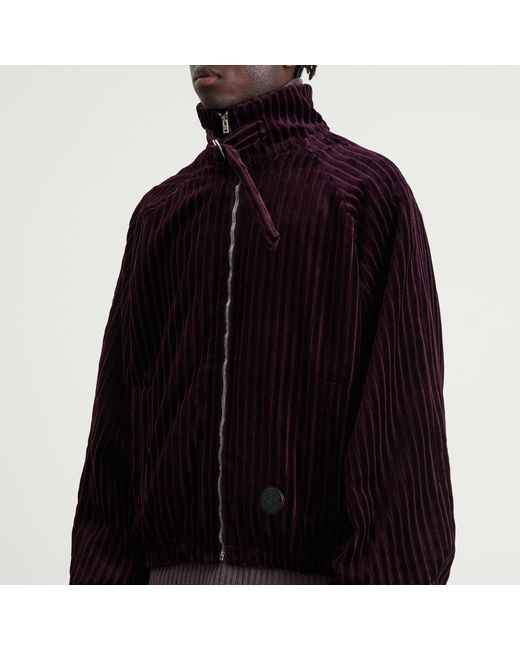 Acne Purple Otrake Jumbo Cord Bomber Jacket for men