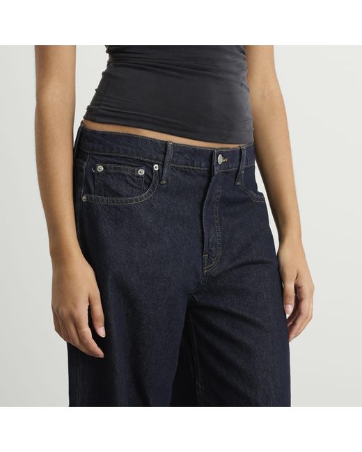 GOOD AMERICAN Blue Good Standard Baggy Cuffed Jeans