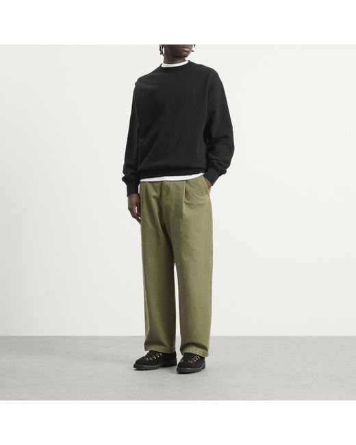 Beams Plus Black Crew Sweatshirt for men