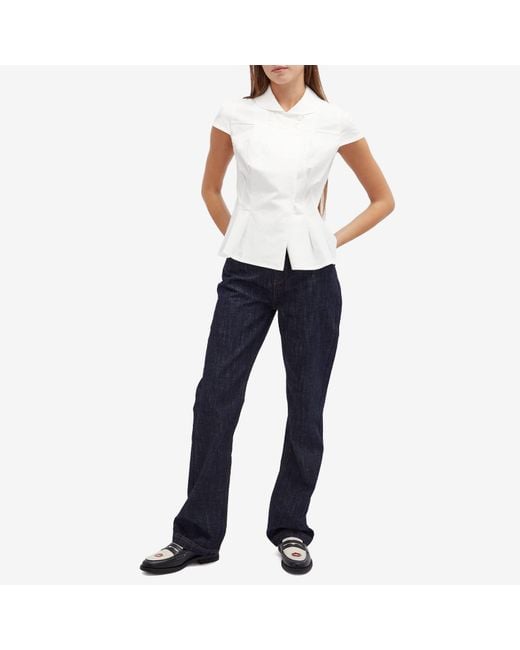 Peachy Den Missy Blouse in White | Lyst