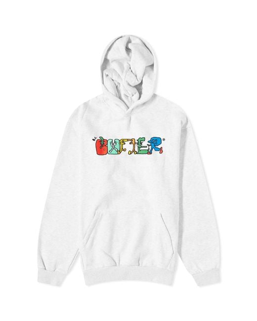 Butter Goods White Zorched Hoody for men