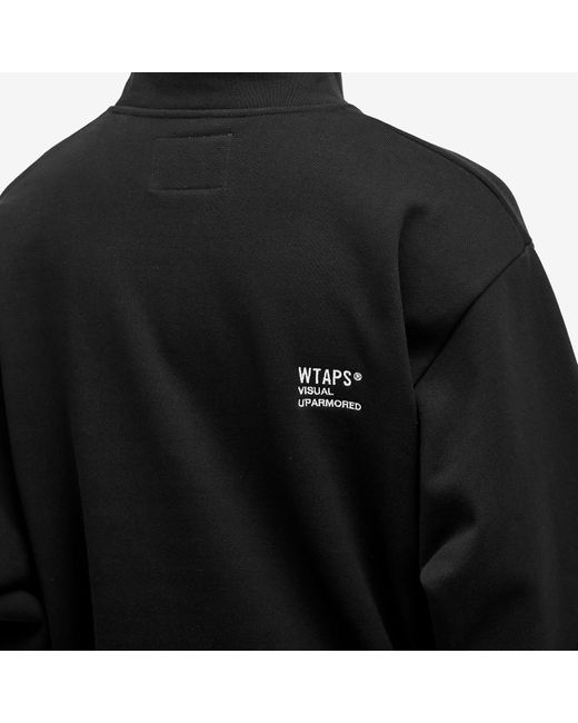 (w)taps Black 05 Quarter Zip Sweatshirt for men