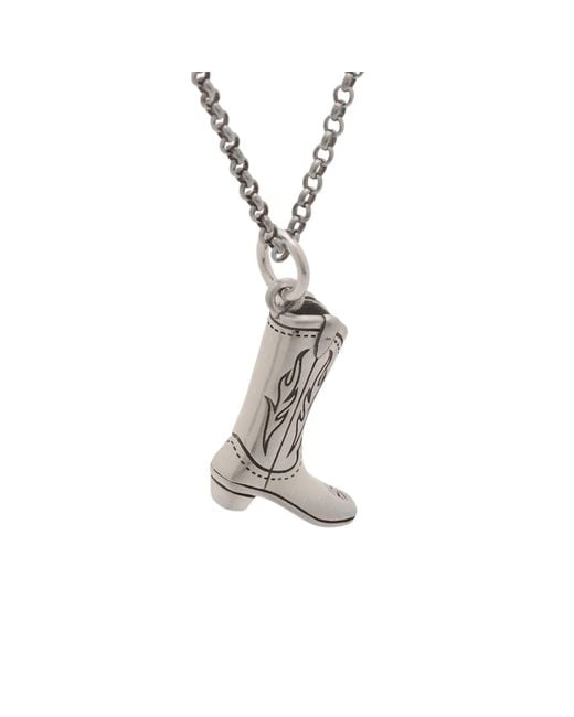 Serge Denimes Metallic Cowboy Boot Necklace for men