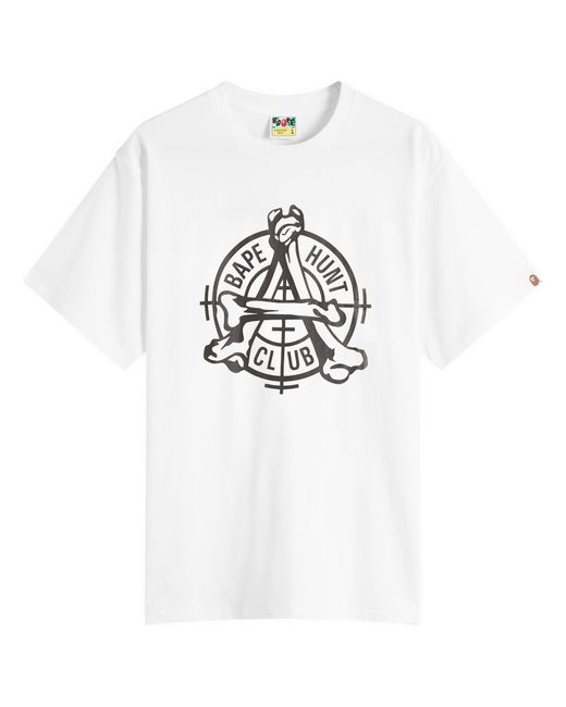 A Bathing Ape White Hunt Club T-Shirt for men
