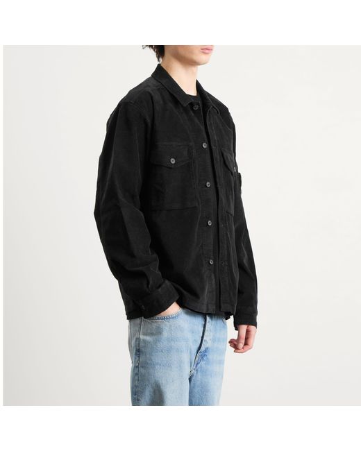 C P Company Black Corduroy Overshirt for men