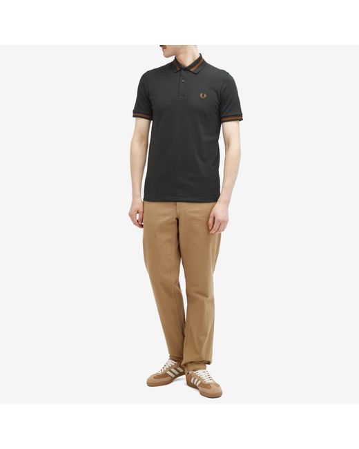 Fred Perry Black Original Single Tipped Polo Shirt for men