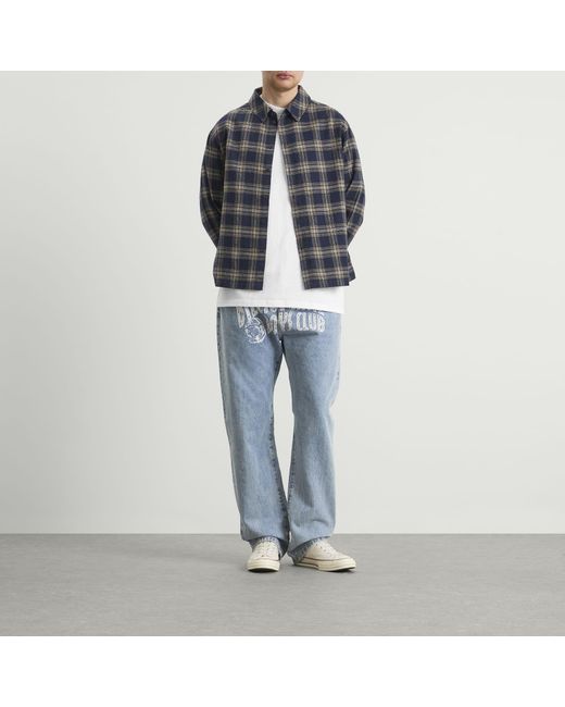 BBCICECREAM Blue Arch Logo Denim Jeans for men