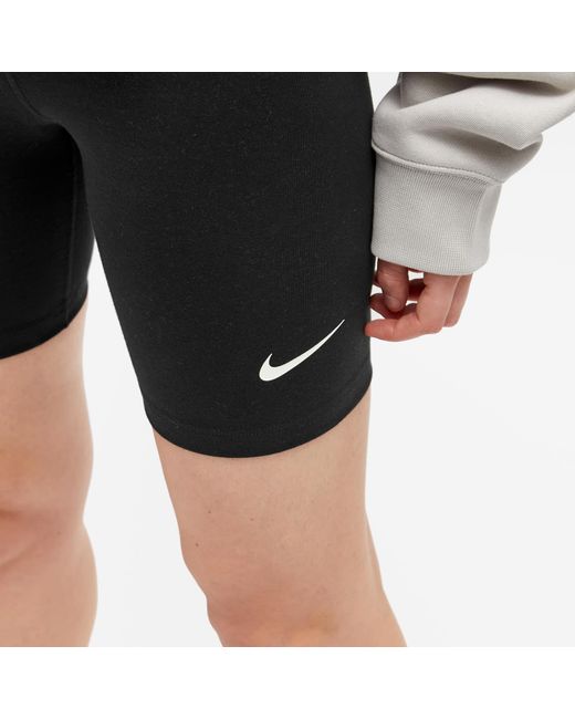 Nike Gray High Waisted 8 Inch Biker Shorts/Sail