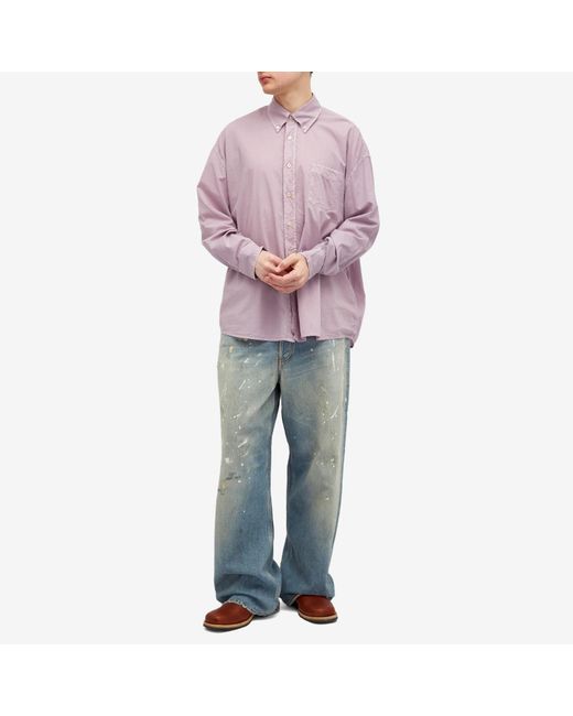 Our Legacy Purple Borrowed Button Down Shirt for men