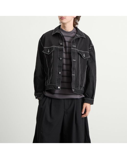 Comme des Garçons Black Contrast Stitch Jacket for men