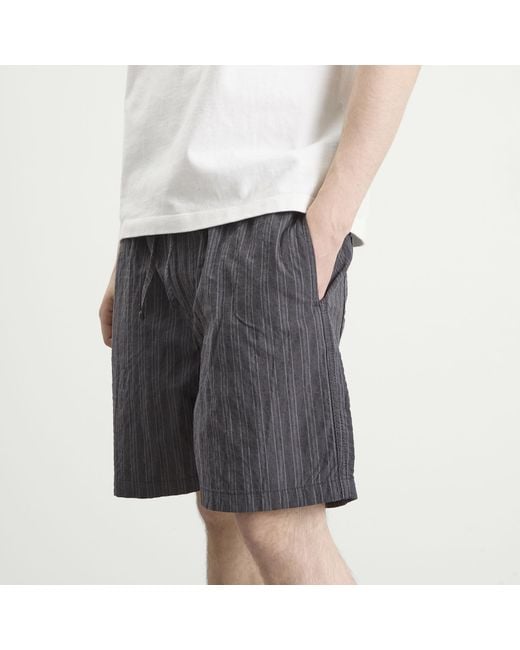 Forét Gray Shift Textured Shorts for men