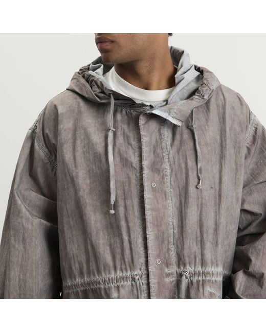 Maison Margiela Gray Parka Coat for men