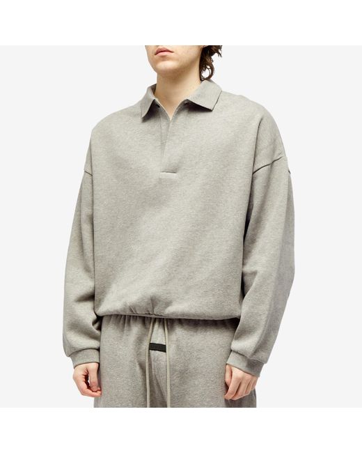 Fear Of God Spring Long Sleeve Polo Shirt in Gray for Men | Lyst