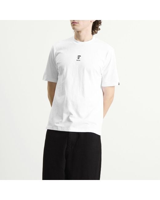 A Bathing Ape White Ape Face Shrunk T-Shirt for men