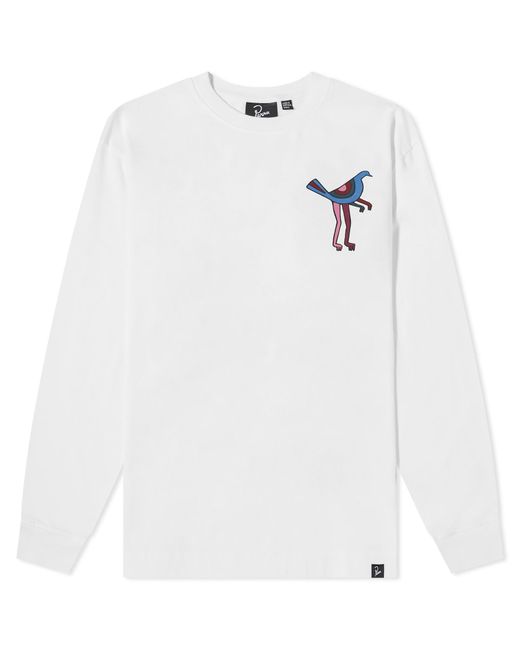 by Parra White Wine & Books Long Sleeve T-shirt for men