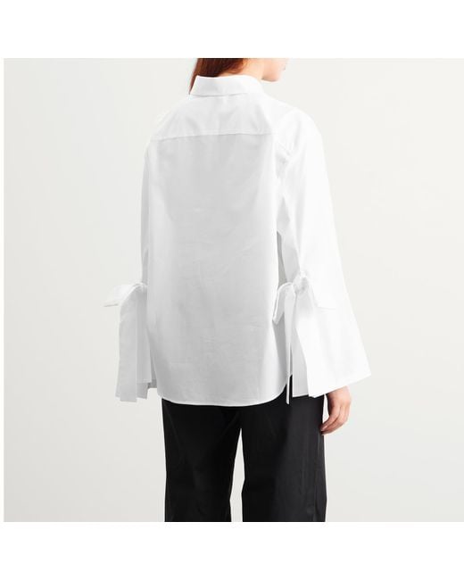 CECILIE BAHNSEN White Bridget Cotton Shirt