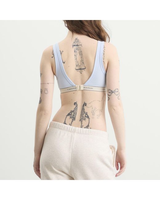 Calvin Klein Blue Heritage Lightly Lined Triangle Bralette