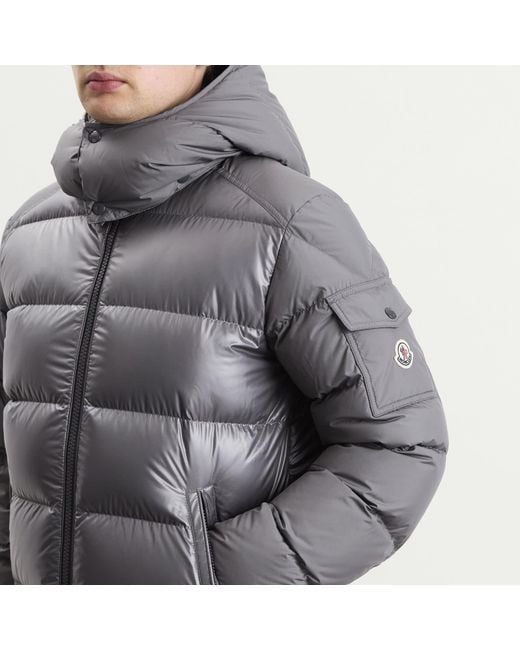 Moncler Gray Maya Mixed Materials Padded Jacket for men