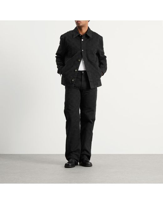 CASABLANCA Denim Monogram Shacket in Black for Men | Lyst