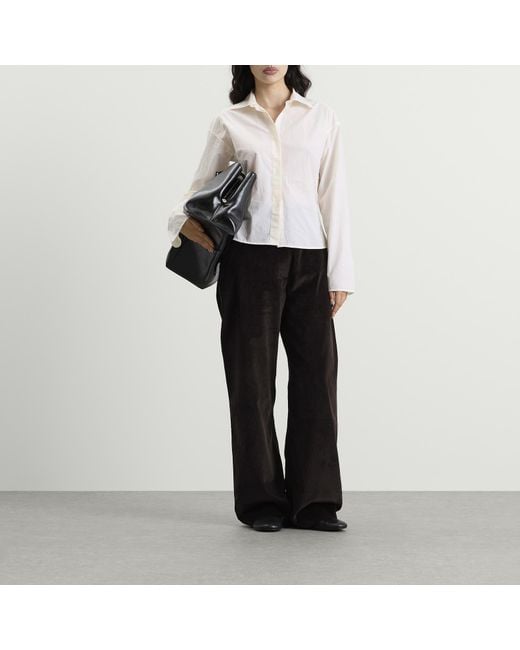 Studio Nicholson Black Grange Relaxed Curved Leg Pant