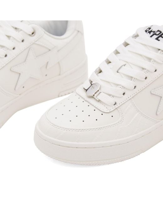 A Bathing Ape White Bape Sta #3 Sneakers