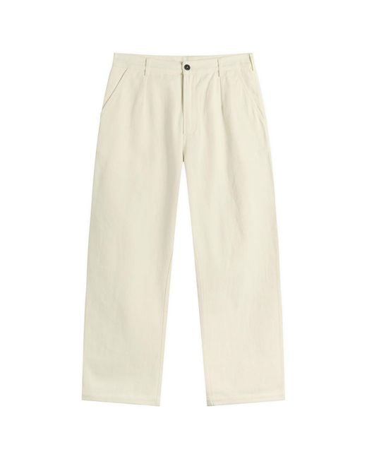 Universal Works Natural Slub Drill Dizzy Trousers for men
