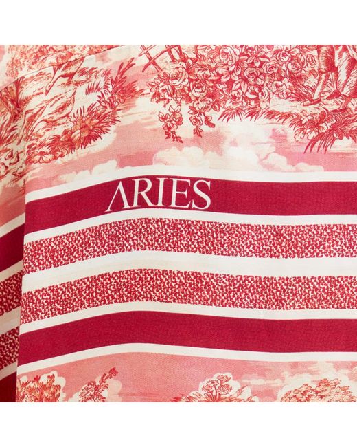 Aries Red Toile De Jouy Shirt