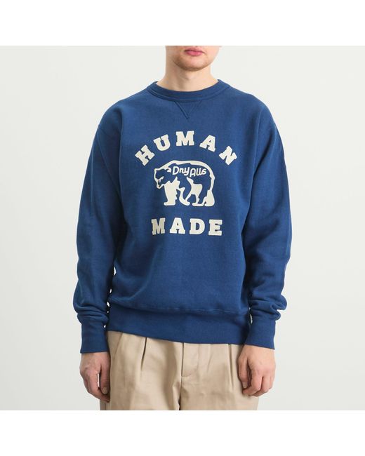Human Made Polar Bear Tsuriami Sweatshirt in Blue for Men | Lyst UK