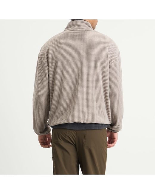 Mellow Clo Gray Summit Half Zip Fleece for men