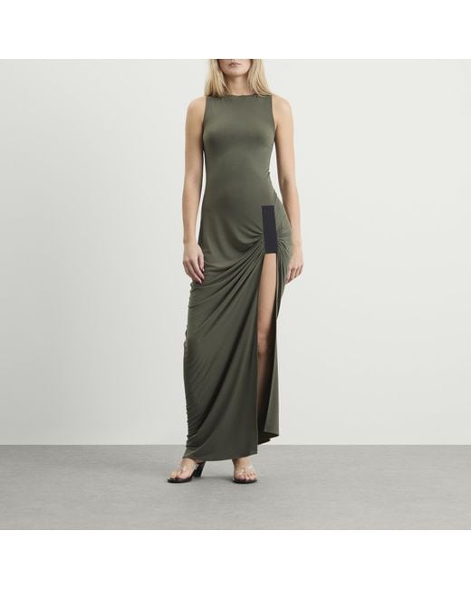 Coperni Green Taped Suspended Dress