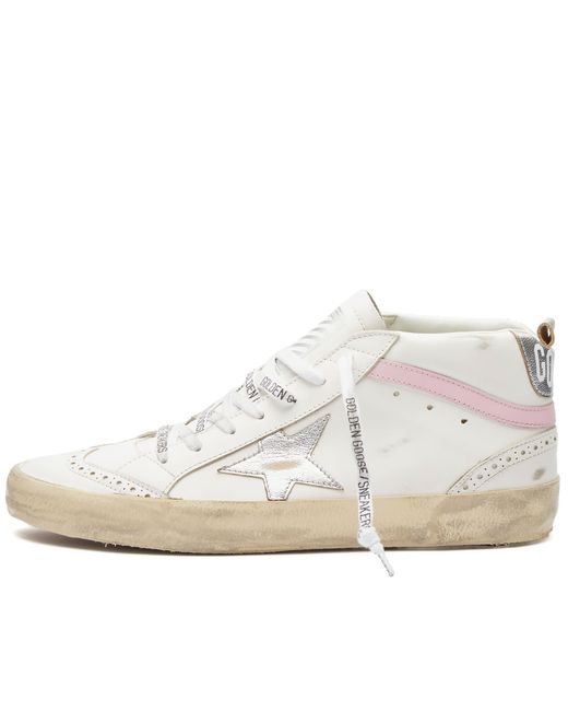 Golden Goose Deluxe Brand White Mid Star Leather Sneakers