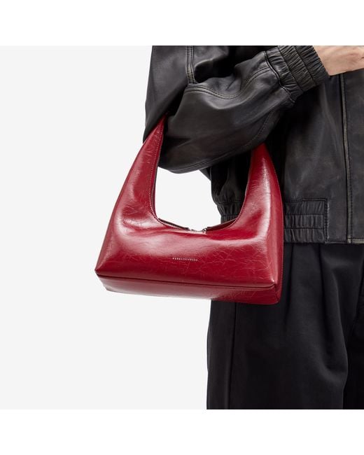 MARGE SHERWOOD Red Hobo Shoulder Bag