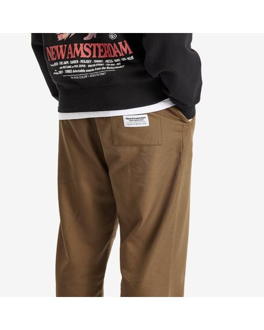 New Amsterdam Surf Association Brown Twill Work Trousers for men