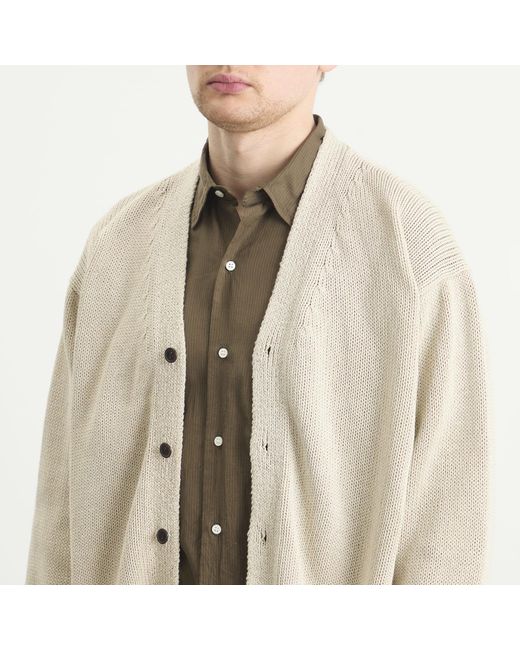 Kaptain Sunshine Natural Cotton Washi Hand Frame Cardigan for men