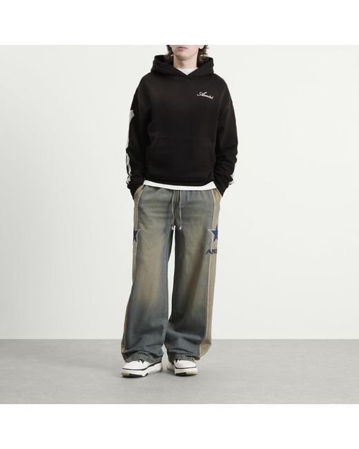 Amiri Black Bones Oversized Hoodie for men