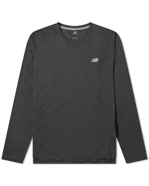 New Balance Gray Nb Athletics Run Long Sleeve T-Shirt for men