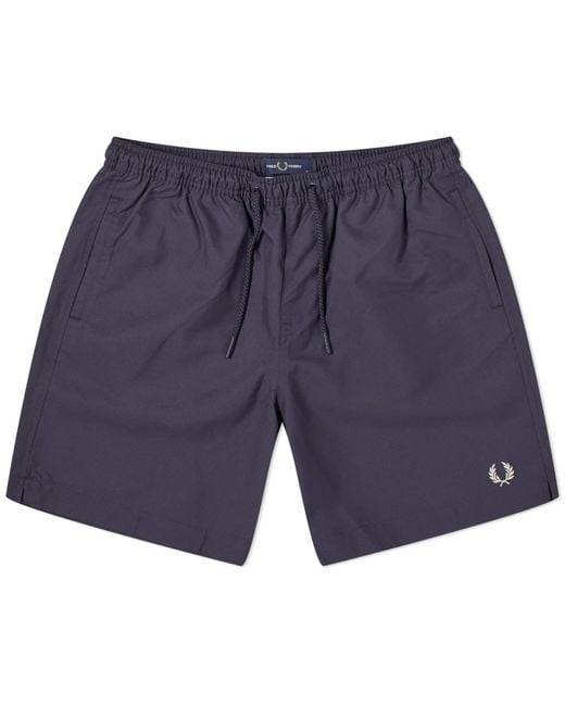 Fred Perry Blue Classic Swim Shorts for men