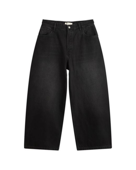 Studio Nicholson Black Paolo Loose Leg Volume Jeans for men