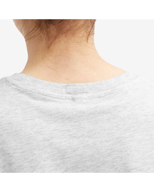 Skims White Relaxed Tees Long Sleeve T-Shirt