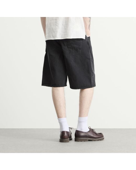 Nudie Jeans Black Zeb Denim Shorts for men