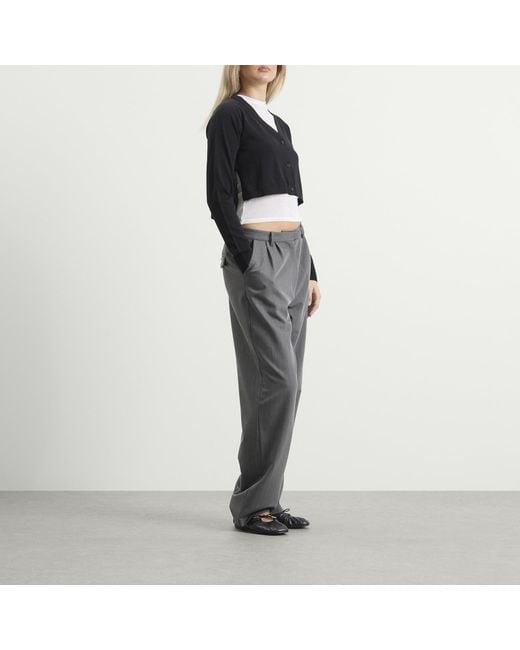 Stel Black Side Tie V Neck Jumper