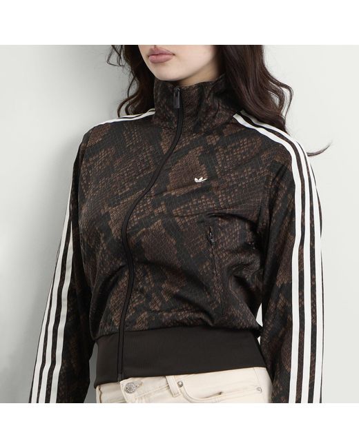 Adidas Black Satin Firebird Track Top